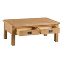 Chunky Oak 2 Drawer Large Coffee Table by Lavishway | Coffee Tables-37164