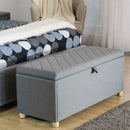 Luxury Gas Lift Lid Storage Bench in Grey by Lavishway | Benches & Storage Benches-43521