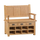 Chunky Oak 2 Cabinets Monks Bench by Lavishway | Benches & Storage Benches-32500