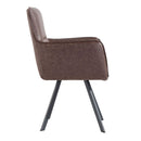 Carver Brown Faux Leather Chair by Lavishway | Armchairs-32880