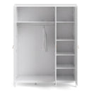 Barcelona White 3 Doors Wardrobe by Lavishway | Bedroom-29784
