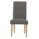 Tweed Fabric Studded Dining Chair Set of 2 by Lavishway | Dining Chairs-30984