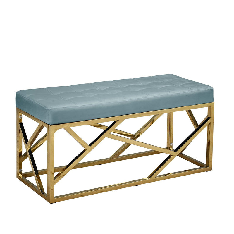 Renata Faux Leather Green Dining Bench by Lavishway | Dining Benches-35168