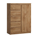 Fribo Oak Finish 1 Door 5 Drawers Cabinet by Lavishway | Hallway Cabinets-30340