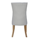 Curved Button Back Natural Dining Chair by Lavishway | Dining Chairs-32841