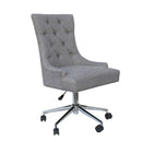 Upholstered Curved Button Back Office Chair by Lavishway | Fabric Chairs-31052