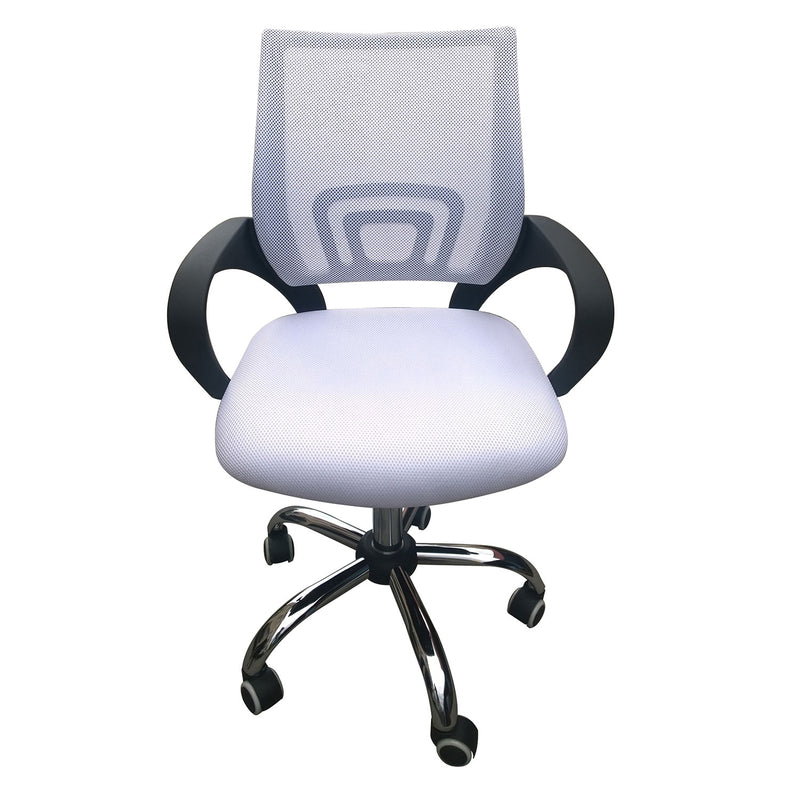 Tate Mesh Back White Office Chair by Lavishway | Mesh Chairs-35155