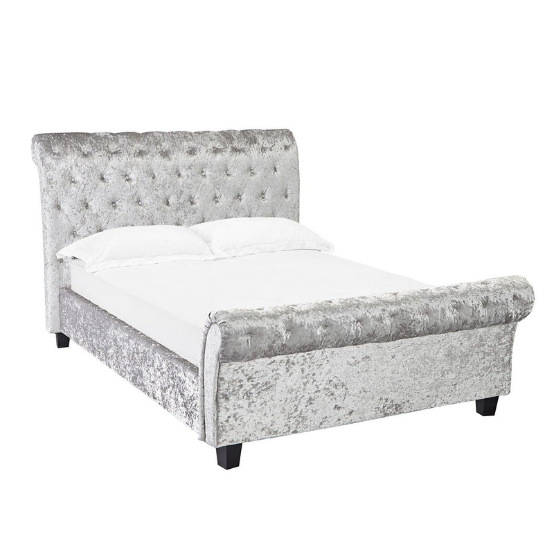 Isabella Crushed Velvet Double Bed by Lavishway | Velvet Bed-35553