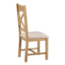 Chunky Fabric Seat Dining Chair Set of 2 by Lavishway | Dining Chairs-37181