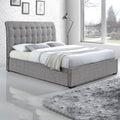 Hamilton Buttoned Headboard Luxury Fabric Bed by Lavishway | Fabric Beds-34747