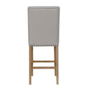 Button Back Fabric Natural Bar Stool by Lavishway | Bar Stools-31131