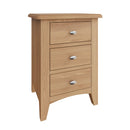 Guildford Solid Oak 3 Drawer Bedside Cabinet by Lavishway | Bedside Tables-32017