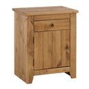 Havana Pine 1 Door 1 Drawer Bedside Cabinet by Lavishway | Bedside Tables-32690