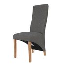 Wave Back Dark Grey Dining Chair by Lavishway | Dining Chairs-32833