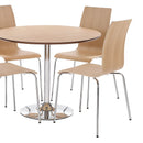 Soho Oak Veneer Finish Dining Set by Lavishway | Dining Table Set-30940