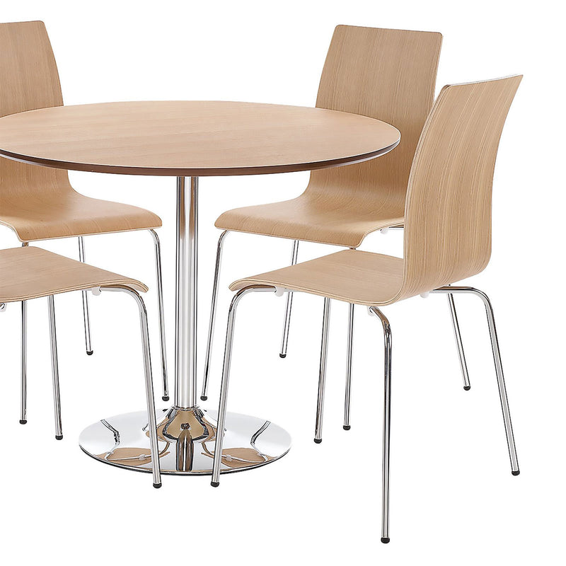 Soho Oak Veneer Finish Dining Set by Lavishway | Dining Table Set-30940