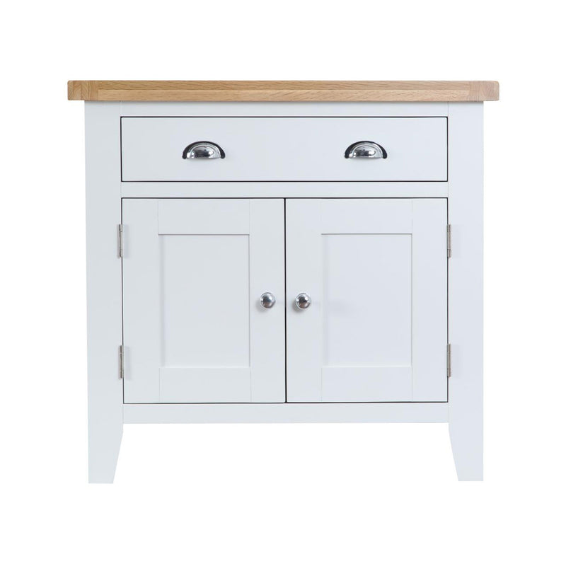 Tattershall Oak Top 2 Door Sideboard in White by Lavishway | Sideboards-33111