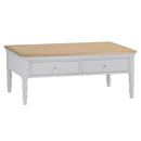 Marseille Oak Top Coffee Table in Soft Grey by Lavishway | Coffee Tables-31877