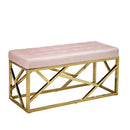 Renata Faux Leather Pink Dining Bench by Lavishway | Dining Benches-35164