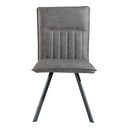 Contemporary Faux Leather Grey Dining Chair by Lavishway | Dining Chairs-32886