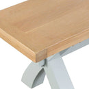 Tattershall Oak Top Large Cross Dining Bench by Lavishway | Dining Benches-35965