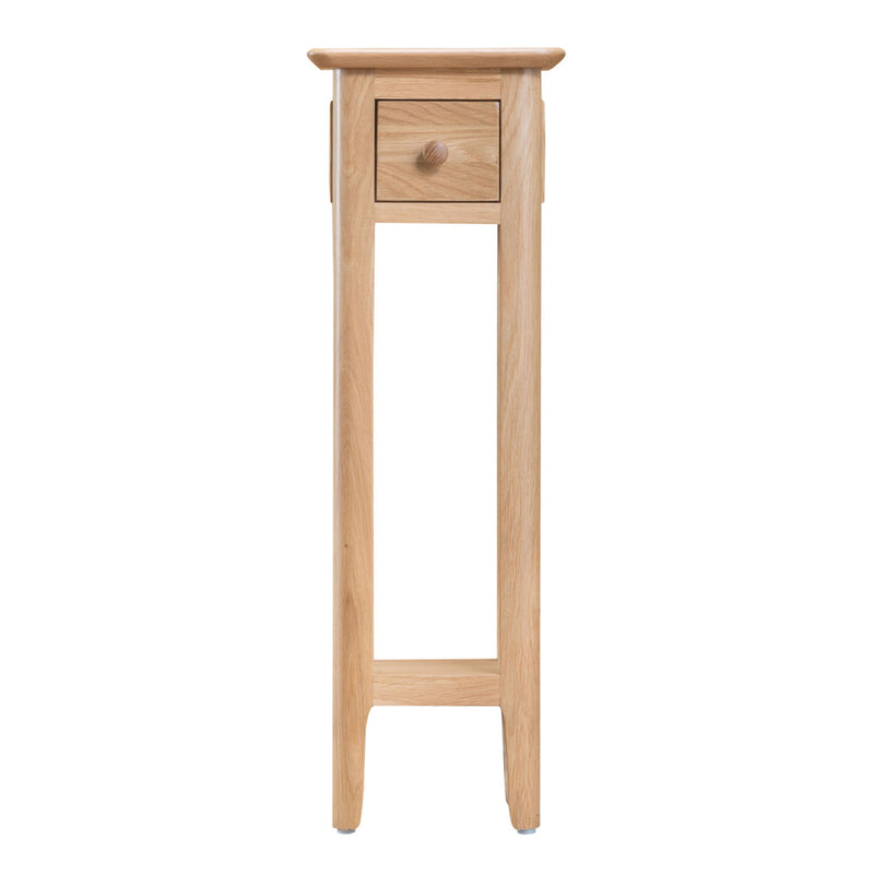 Nordic Oak Single Drawer Plant Stand by Lavishway | Ornaments & Decoration-31498