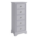 Bolton Grey Painted 5 Chest of Drawers by Lavishway | Chest Of Drawers-31532