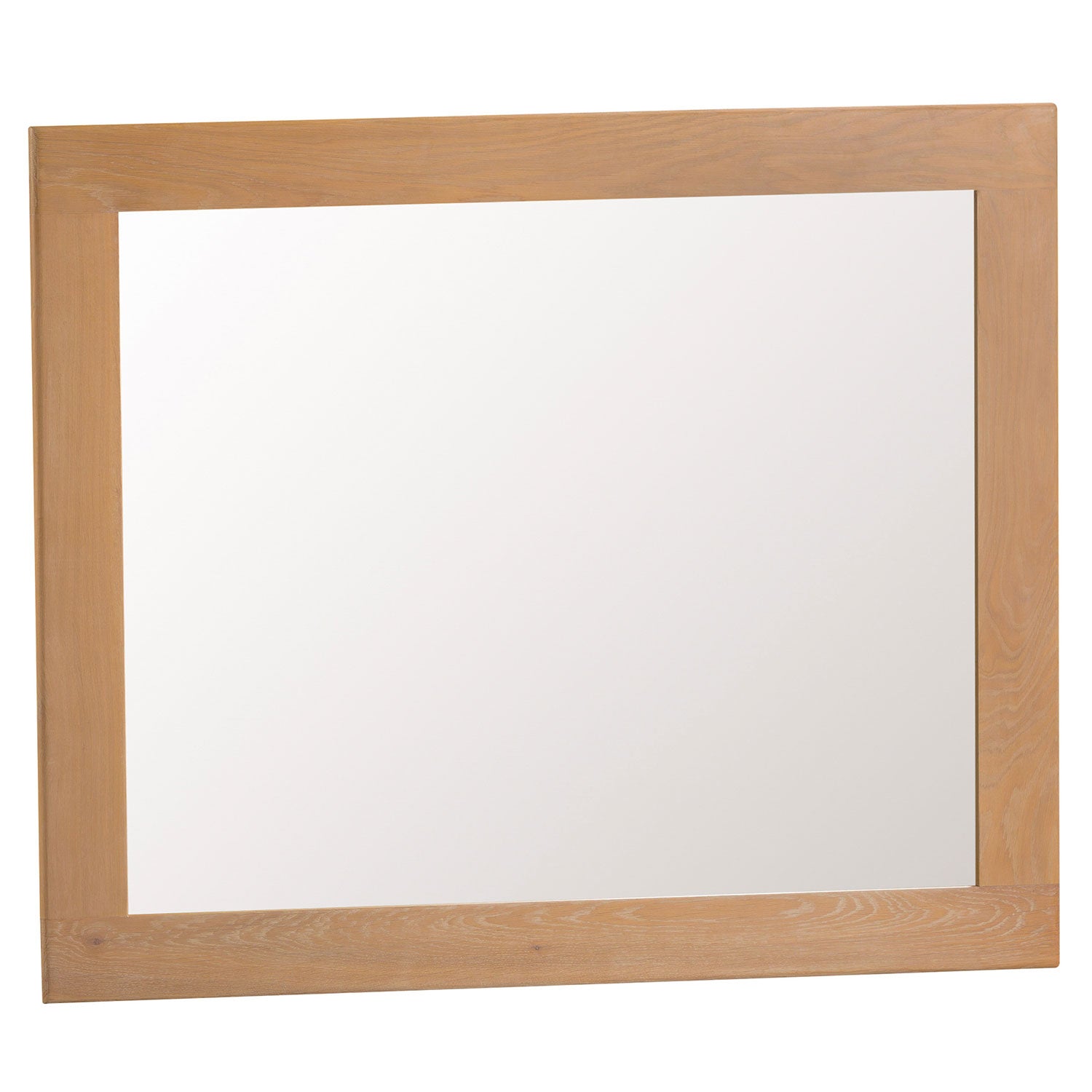 Chunky Oak Frame Large Bevelled Wall Mirror | Lavishway UK