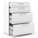 Prima White 4 Drawers Filing Cabinet by Lavishway | Filing Cabinets-29170