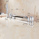5 Piece Chrome Finished Bathtub Tap Set by Lavishway | Bathtub Faucets-49286