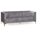 Emperor Grey Velvet 2 Seater Sofa by Lavishway | Velvet Sofa-34826