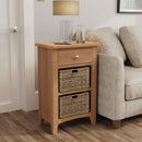 Guildford Solid Oak 1 Drawer Cabinet by Lavishway | Hallway Cabinets-32071