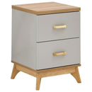 Grey Painted 2 Drawer Bedside Cabinet by Lavishway | Bedside Tables-43467