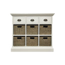 Wicklewood 6 Baskets Unit Cabinet in White by Lavishway | Hallway Cabinets-33733
