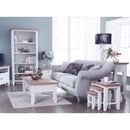 Tattershall Oak Top Large Bookcase in White by Lavishway | Book Shelves and Cabinets-30750