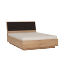 Kensington Ottoman Oak Finish King Size Bed by Lavishway | Wooden Beds-30053