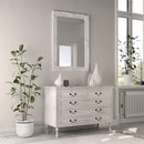 Contemporary White Finish Frame Wall Mirror by Lavishway | Wall Mirrors-36135