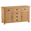 Chunky Oak 2 Doors 6 Drawers Wooden Sideboard by Lavishway | Sideboards-32485