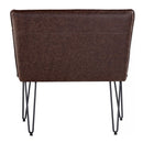 Industrial Brown Studded back Bench by Lavishway | Benches & Storage Benches-36203