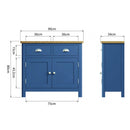 Rutland Oak Top 2 Door 2 Drawer Sideboard by Lavishway | Sideboards-33746