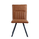 Classic Design Tan Faux Leather Dining Chair by Lavishway | Dining Chairs-32883