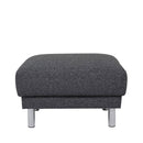 Cleveland Nova Antracit Fabric Footstool by Lavishway | Stools & Pouffes-30044