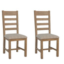 Heirloom Natural Oak Dining Chair Set of 2 by Lavishway | Dining Chairs-35905