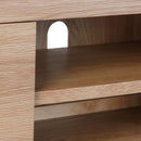 Swellegant Oak Finish Large TV Unit by Lavishway | TV Units Cabinets-32404