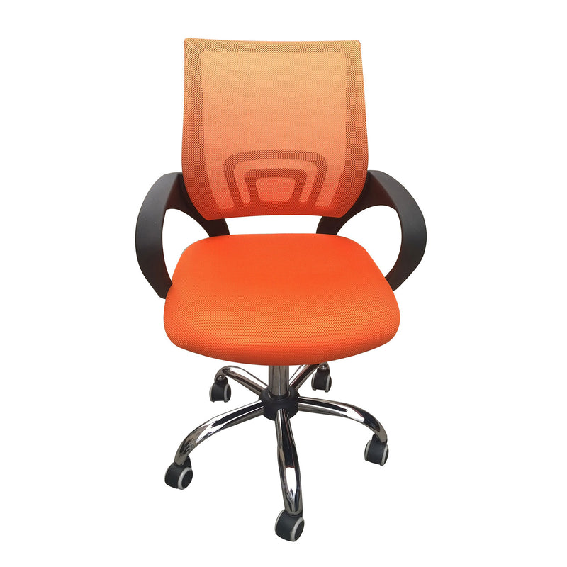 Tate Mesh Back Orange Office Chair by Lavishway | Mesh Chairs-35157