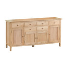 Nordic Oak 6 Drawers Extra Large Sideboard by Lavishway | Sideboards-32338