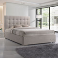 Nevada Buttoned Headboard Fabric Bed by Lavishway | Fabric Beds-26964