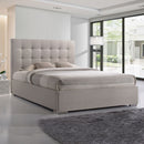 Nevada Buttoned Headboard Fabric Bed by Lavishway | Fabric Beds-26964