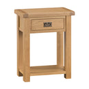 Chunky Solid Oak 1 Drawer Lamp Table by Lavishway | Side Tables-32776