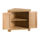 Chunky Oak Solid Wood Corner Cabinet by Lavishway | Cupboards & Cabinets-32591